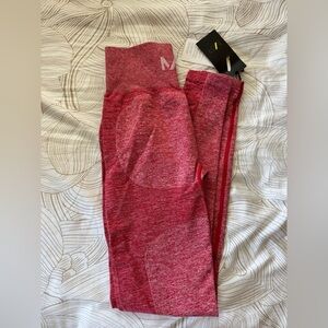 Red Marled Workout Leggings